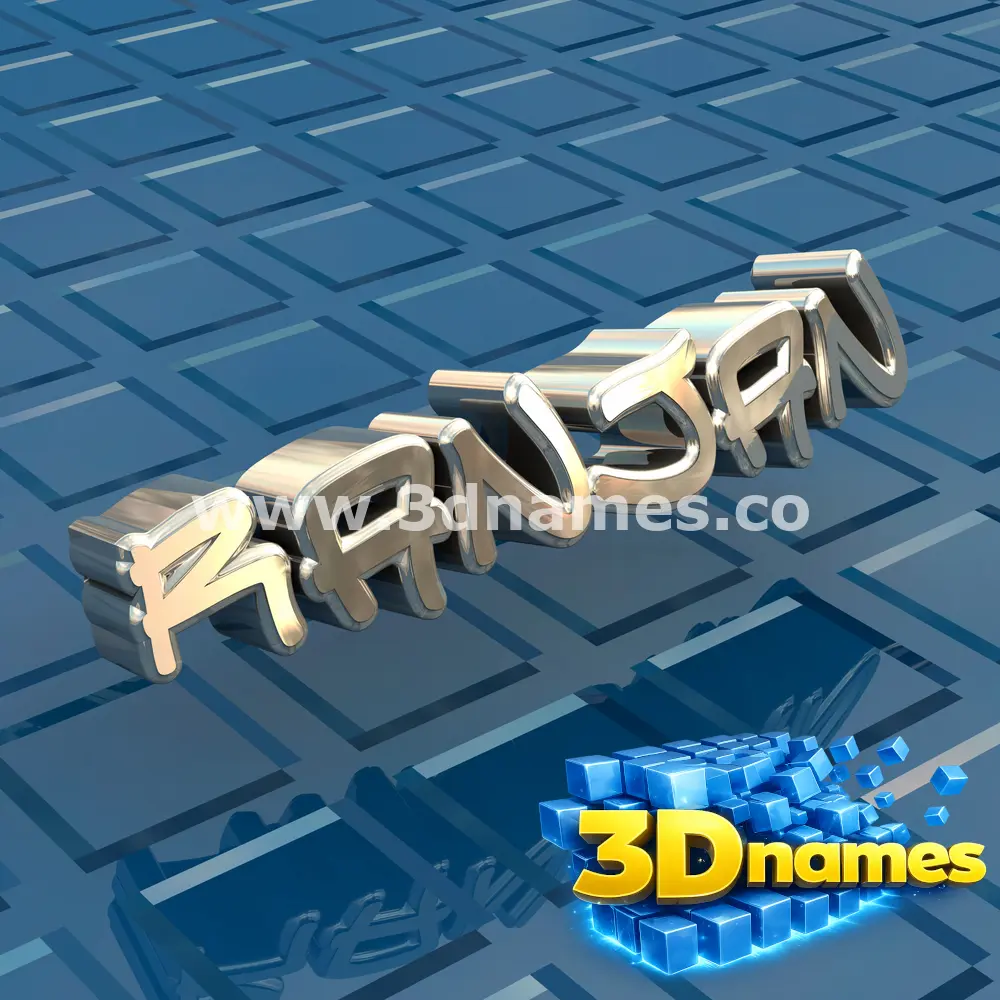 ranjan in Blue Bling style - 3D name wallpaper