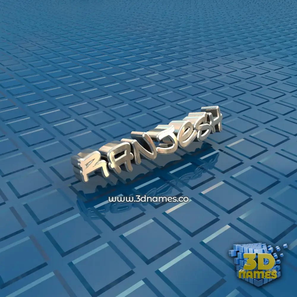 ranjesh in Blue Bling style - 3D name wallpaper
