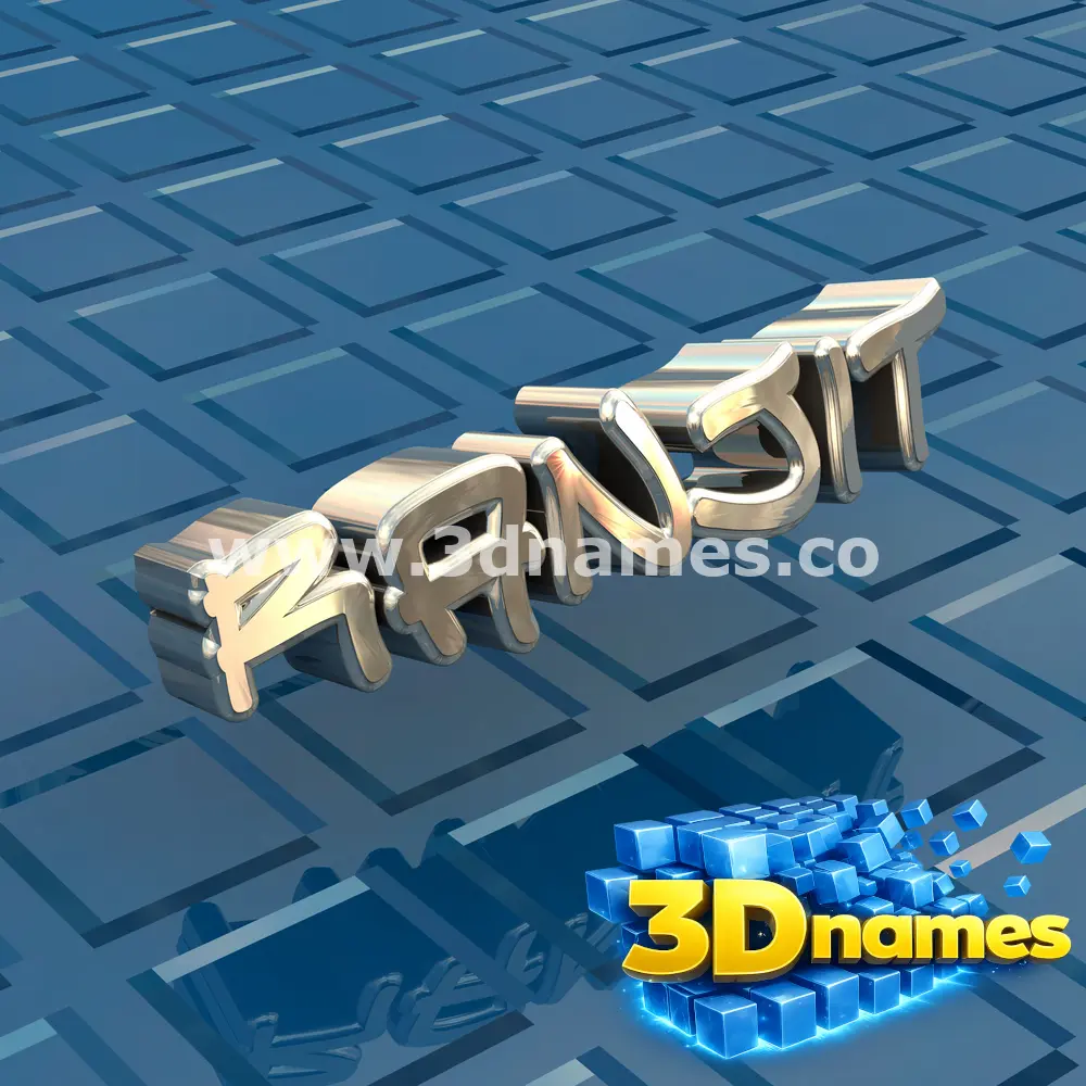 ranjit in Blue Bling style - 3D name wallpaper