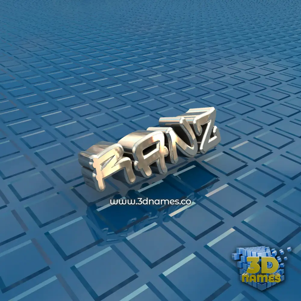 ranz in Blue Bling style - 3D name wallpaper