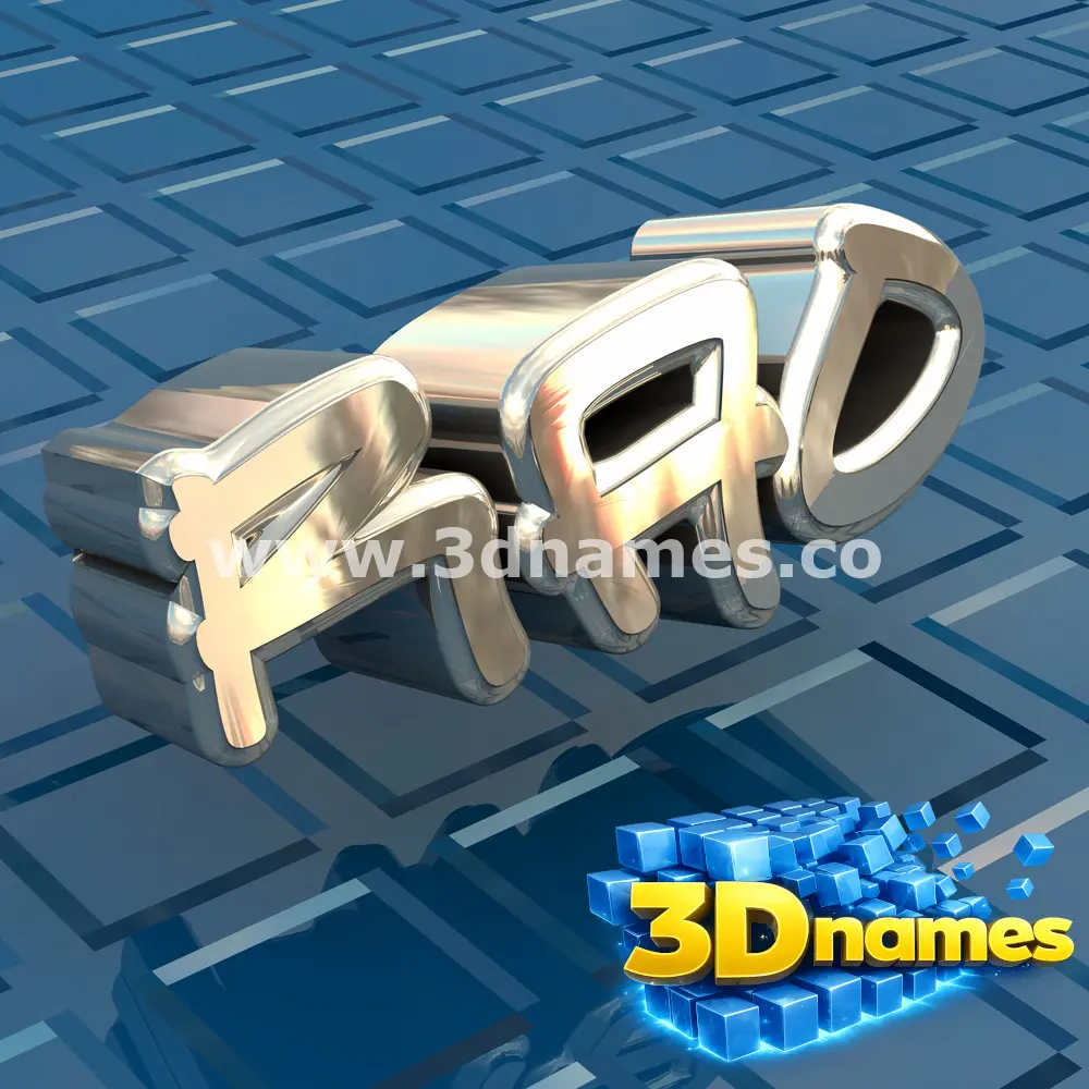 rao in Blue Bling style - 3D name wallpaper