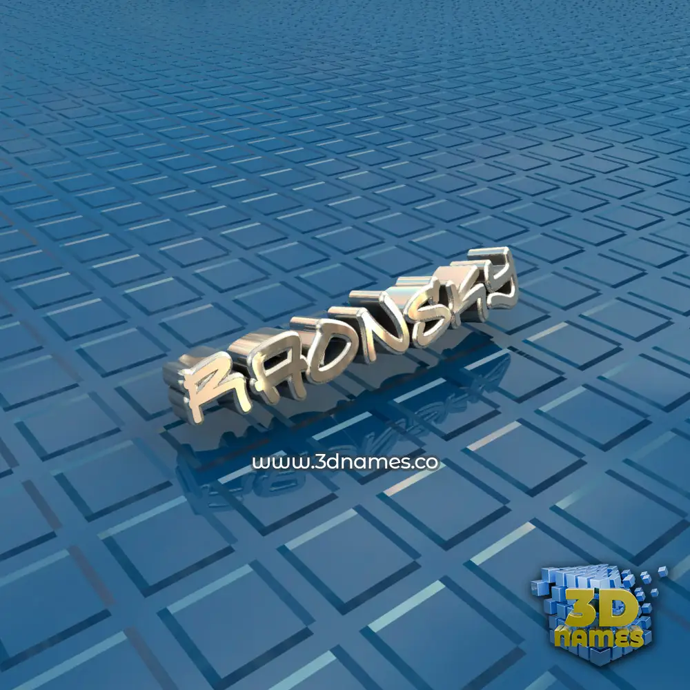 raonsky in Blue Bling style - 3D name wallpaper