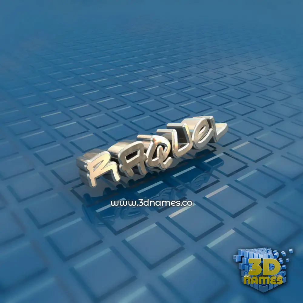 raquel in Blue Bling style - 3D name wallpaper