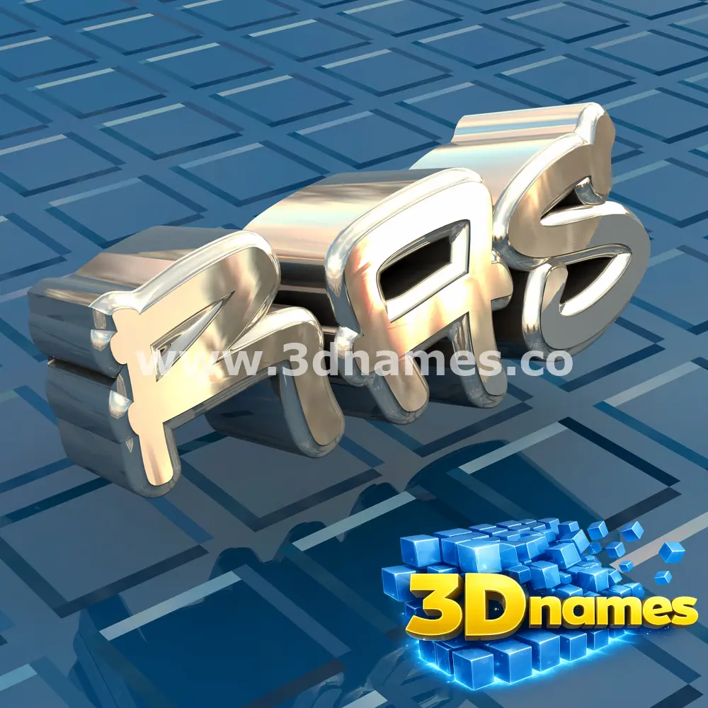 ras in Blue Bling style - 3D name wallpaper