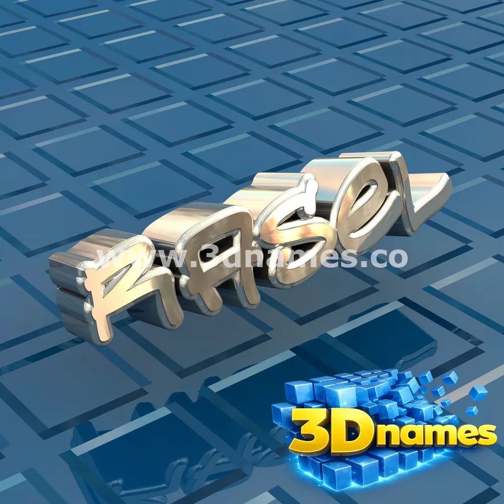 rasel in Blue Bling style - 3D name wallpaper