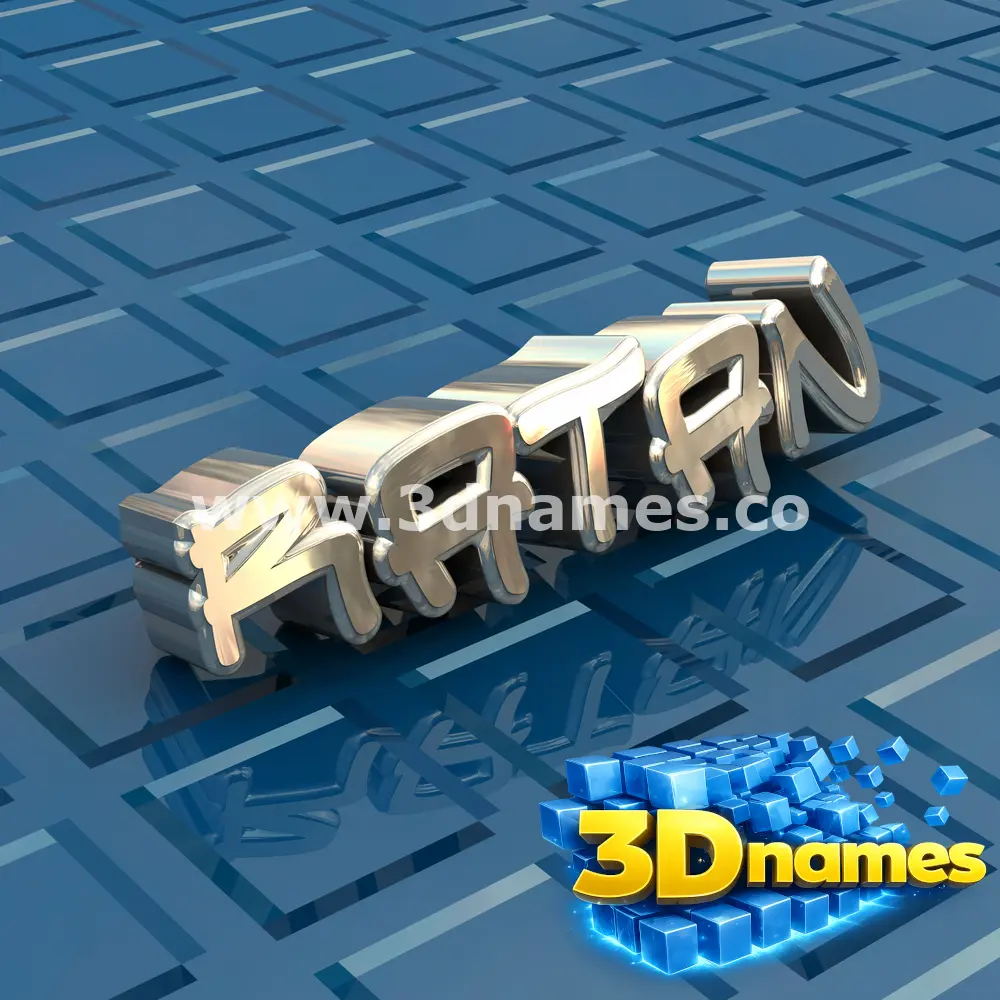 ratan in Blue Bling style - 3D name wallpaper