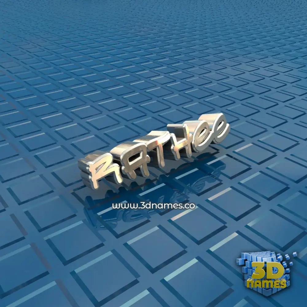 rathee in Blue Bling style - 3D name wallpaper