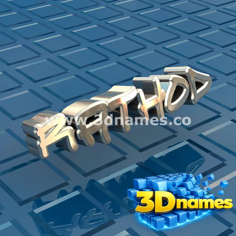 rathod in Blue Bling style - 3D name wallpaper