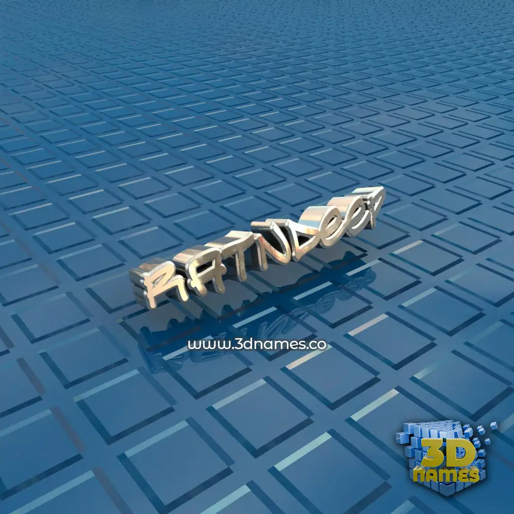 ratndeep in Blue Bling style - 3D name wallpaper