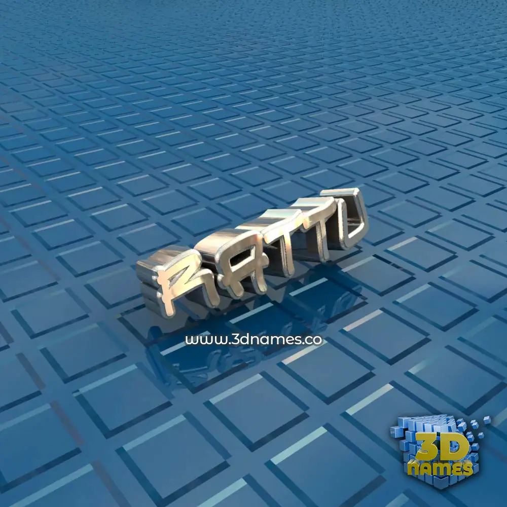 rattu in Blue Bling style - 3D name wallpaper