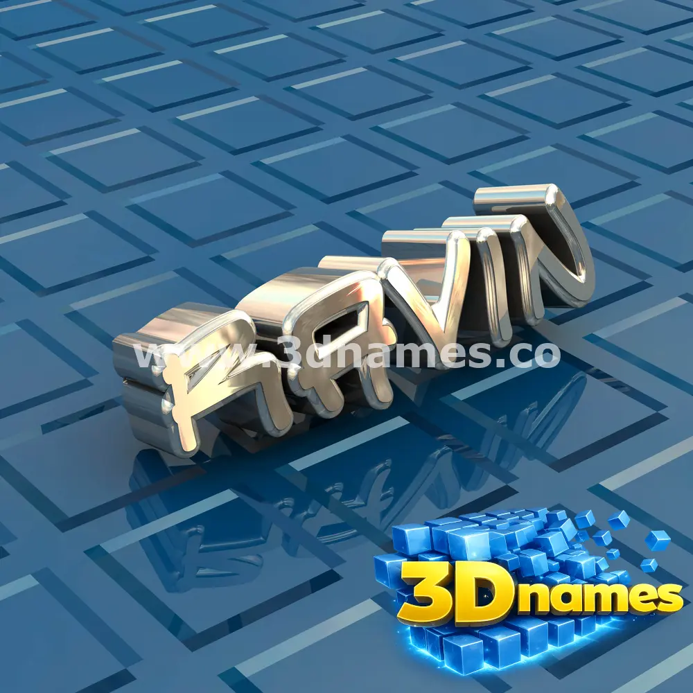 ravin in Blue Bling style - 3D name wallpaper