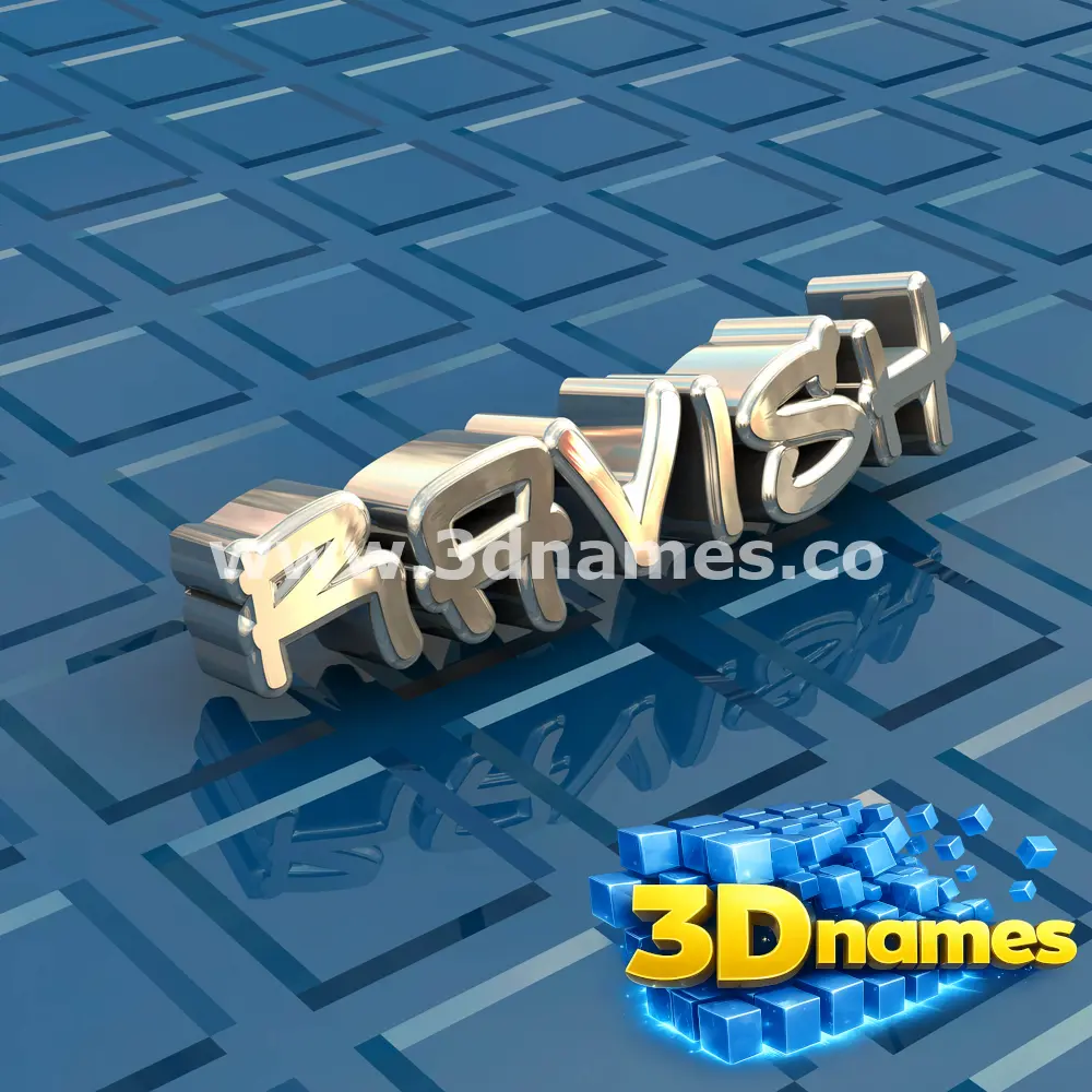 ravish in Blue Bling style - 3D name wallpaper