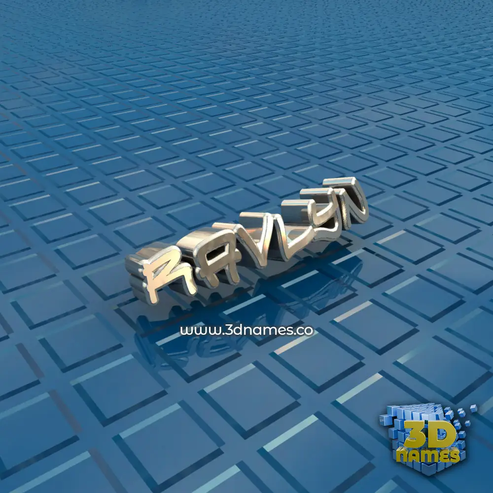 ravlyn in Blue Bling style - 3D name wallpaper