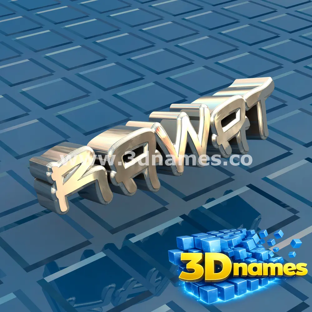 rawat in Blue Bling style - 3D name wallpaper