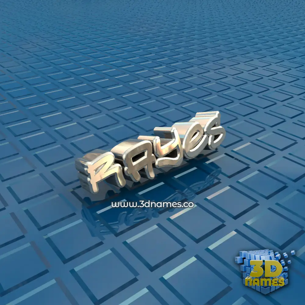 rayes in Blue Bling style - 3D name wallpaper