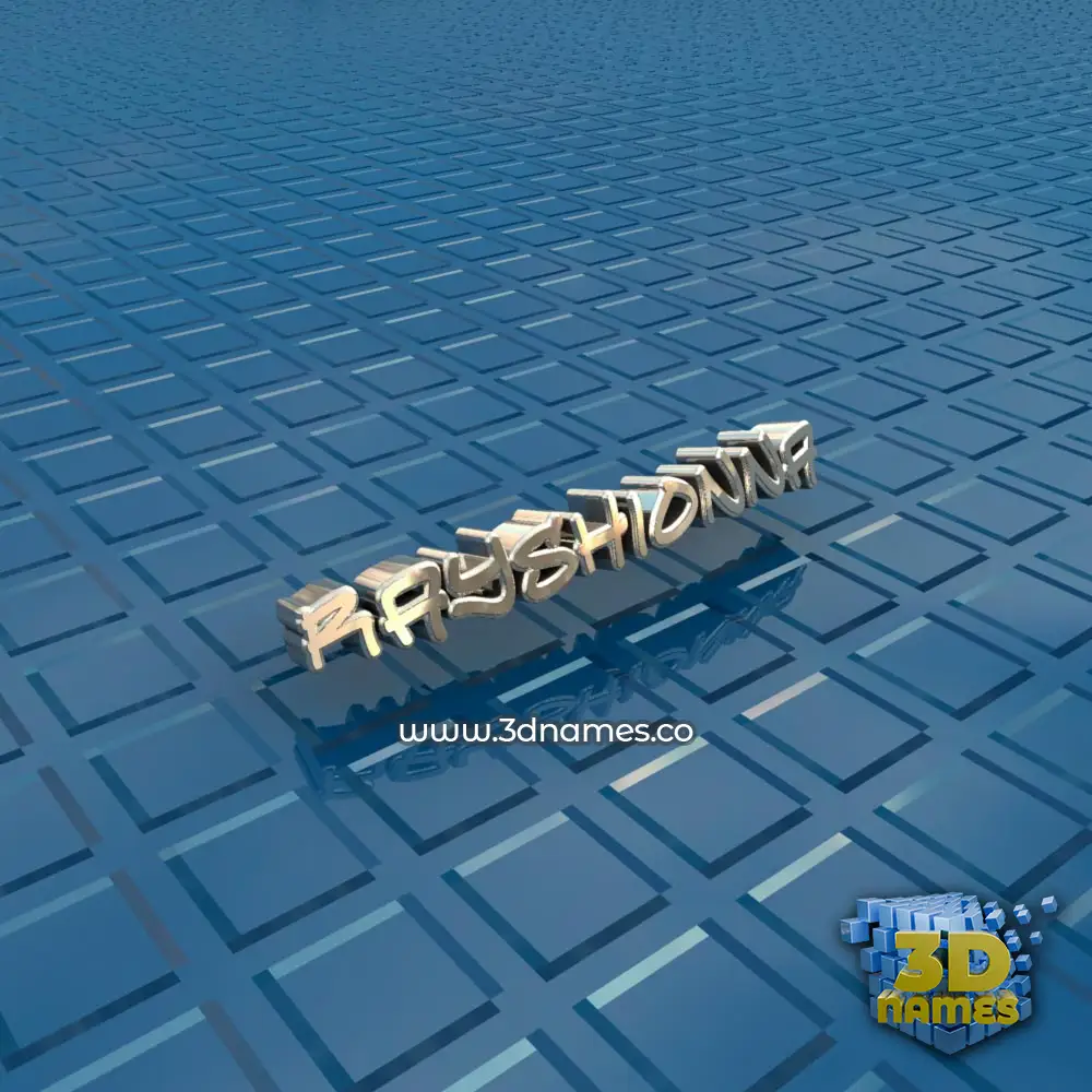 rayshionna in Blue Bling style - 3D name wallpaper