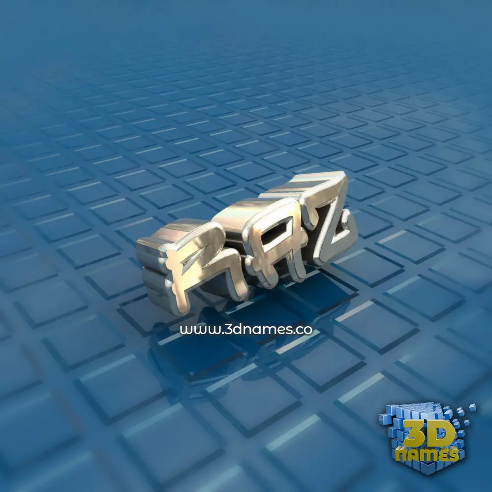 raz in Blue Bling style - 3D name wallpaper