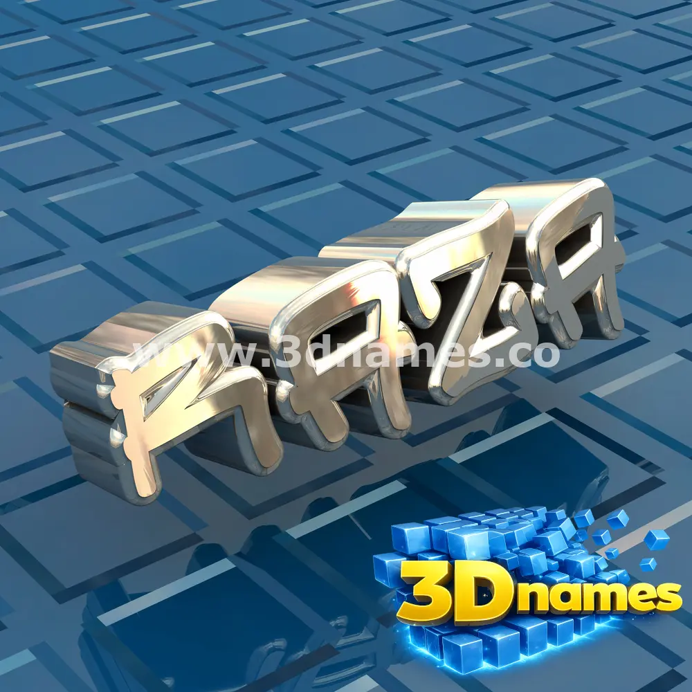 raza in Blue Bling style - 3D name wallpaper
