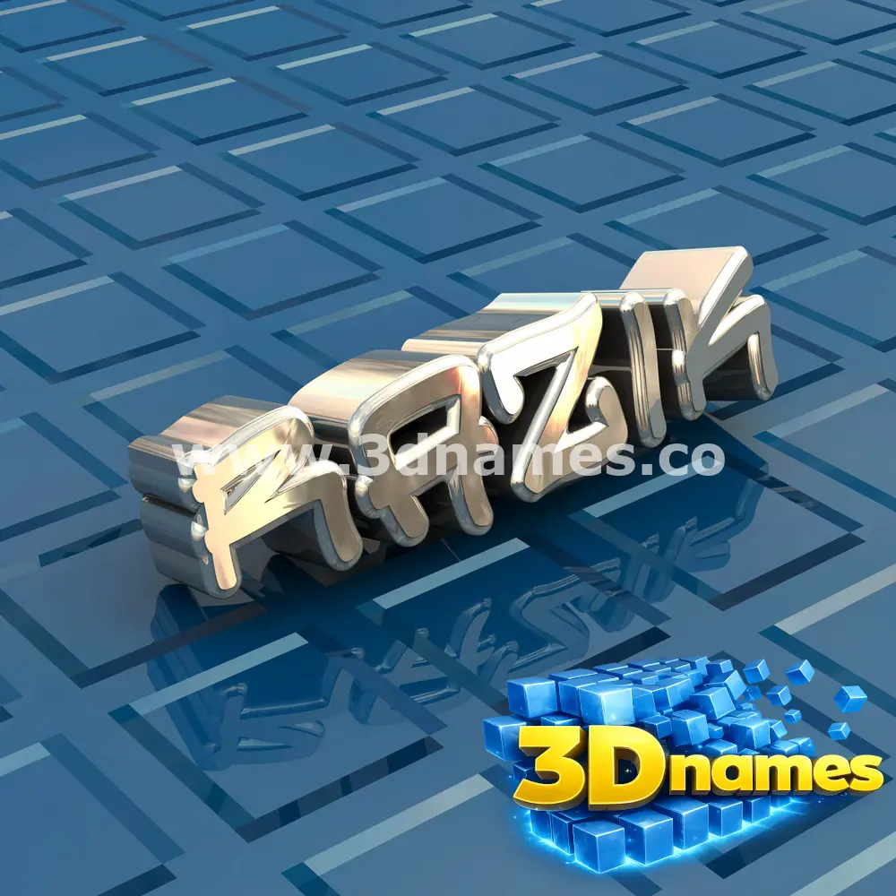 razik in Blue Bling style - 3D name wallpaper