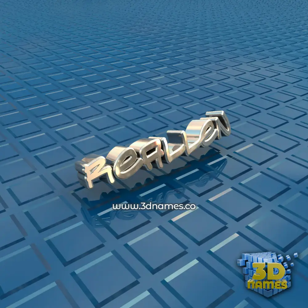 reallen in Blue Bling style - 3D name wallpaper