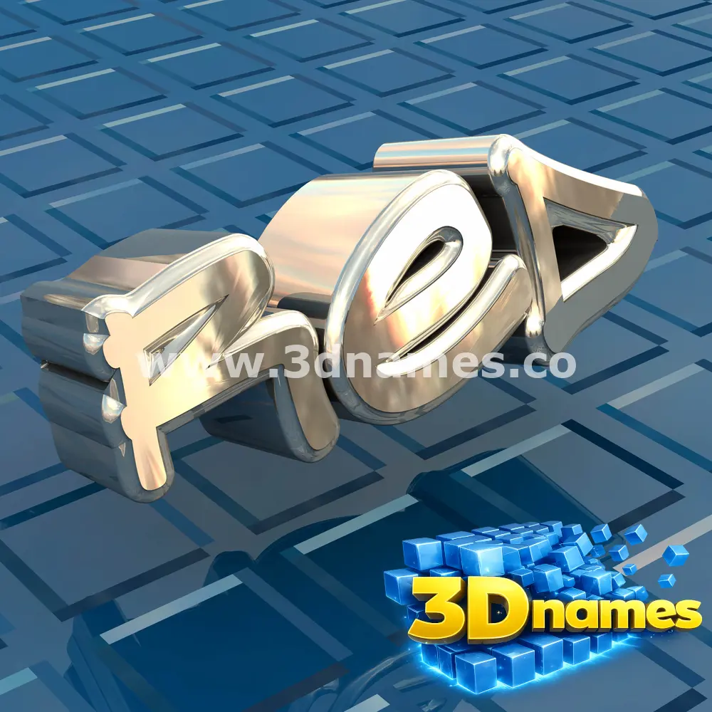 red in Blue Bling style - 3D name wallpaper