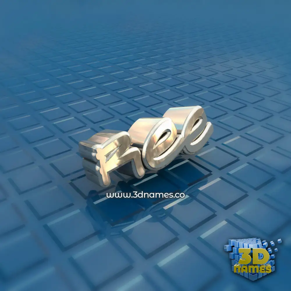 ree in Blue Bling style - 3D name wallpaper