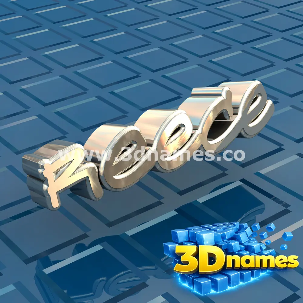 reece in Blue Bling style - 3D name wallpaper