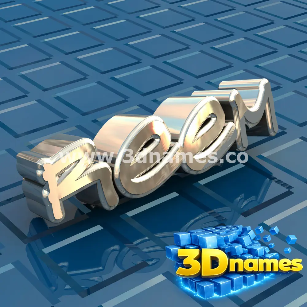 reem in Blue Bling style - 3D name wallpaper