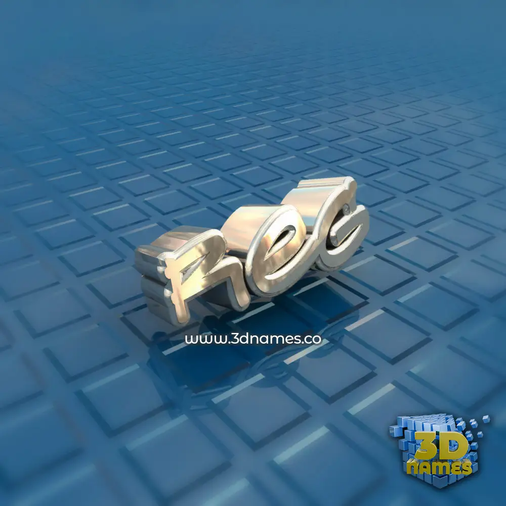 reg in Blue Bling style - 3D name wallpaper