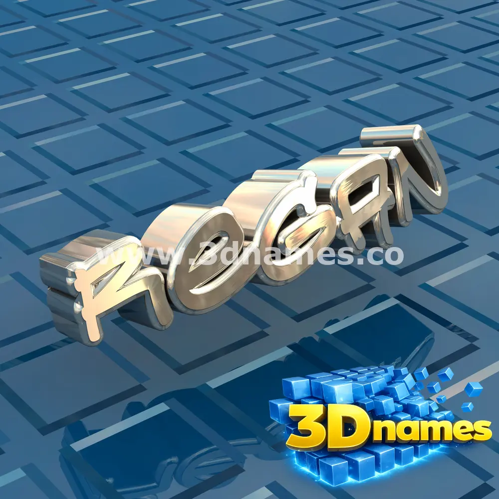 regan in Blue Bling style - 3D name wallpaper