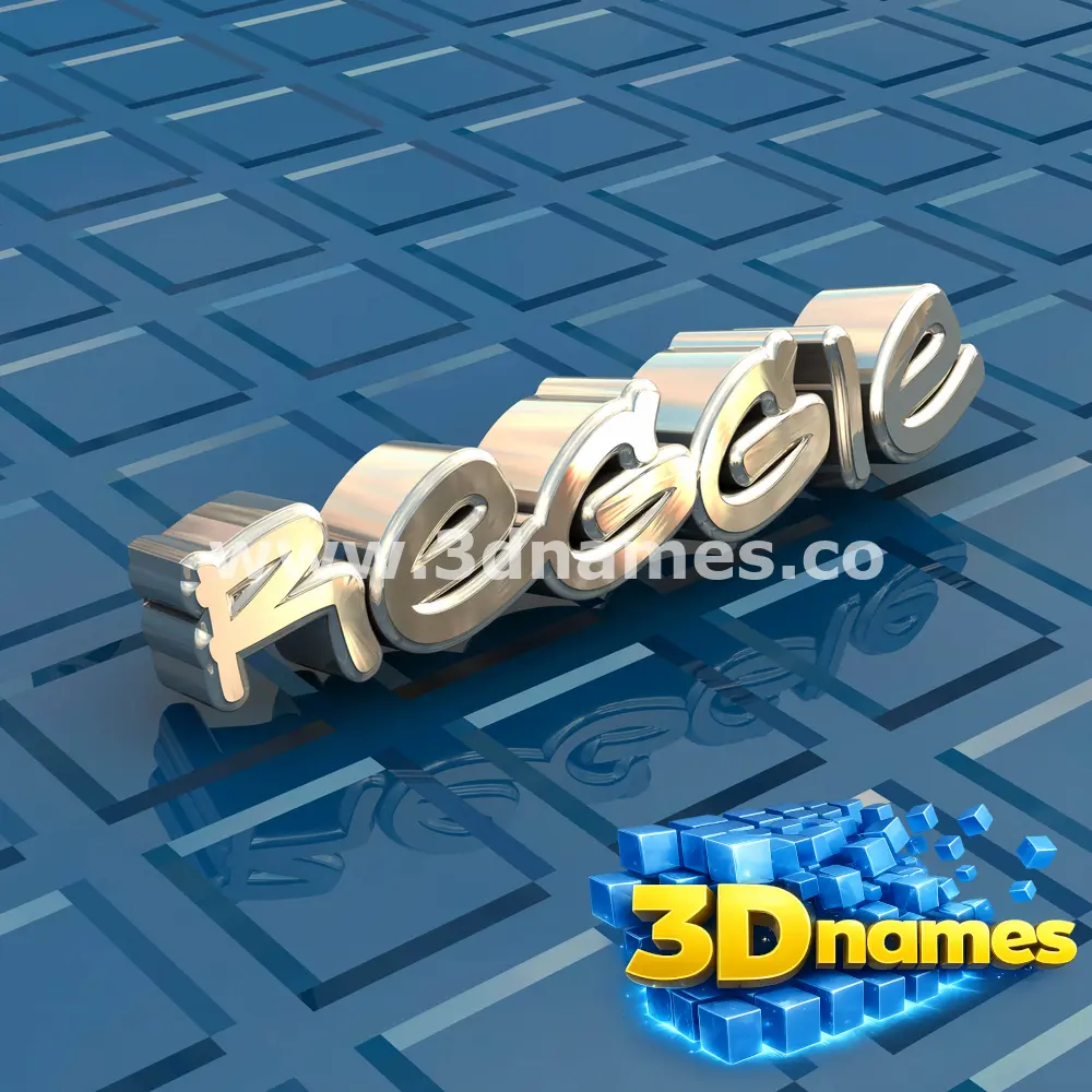 reggie in Blue Bling style - 3D name wallpaper