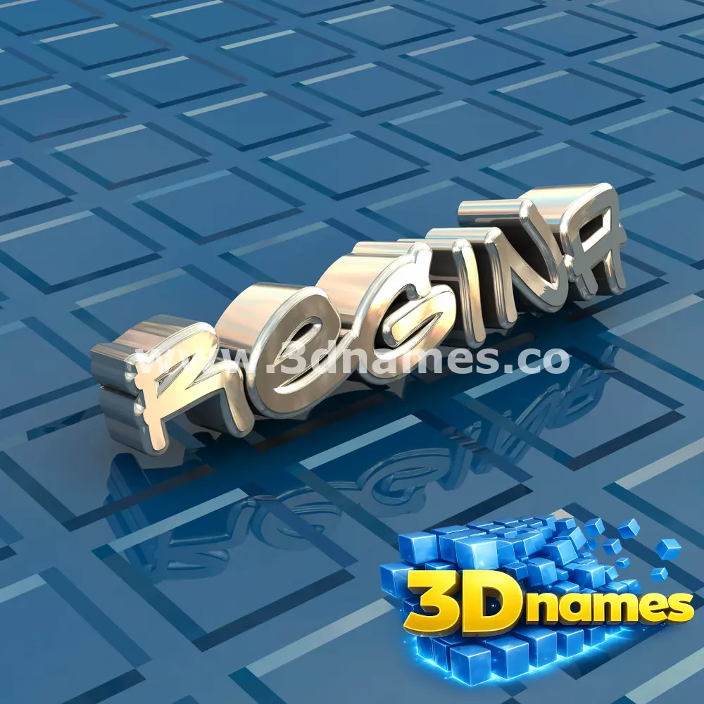 regina in Blue Bling style - 3D name wallpaper