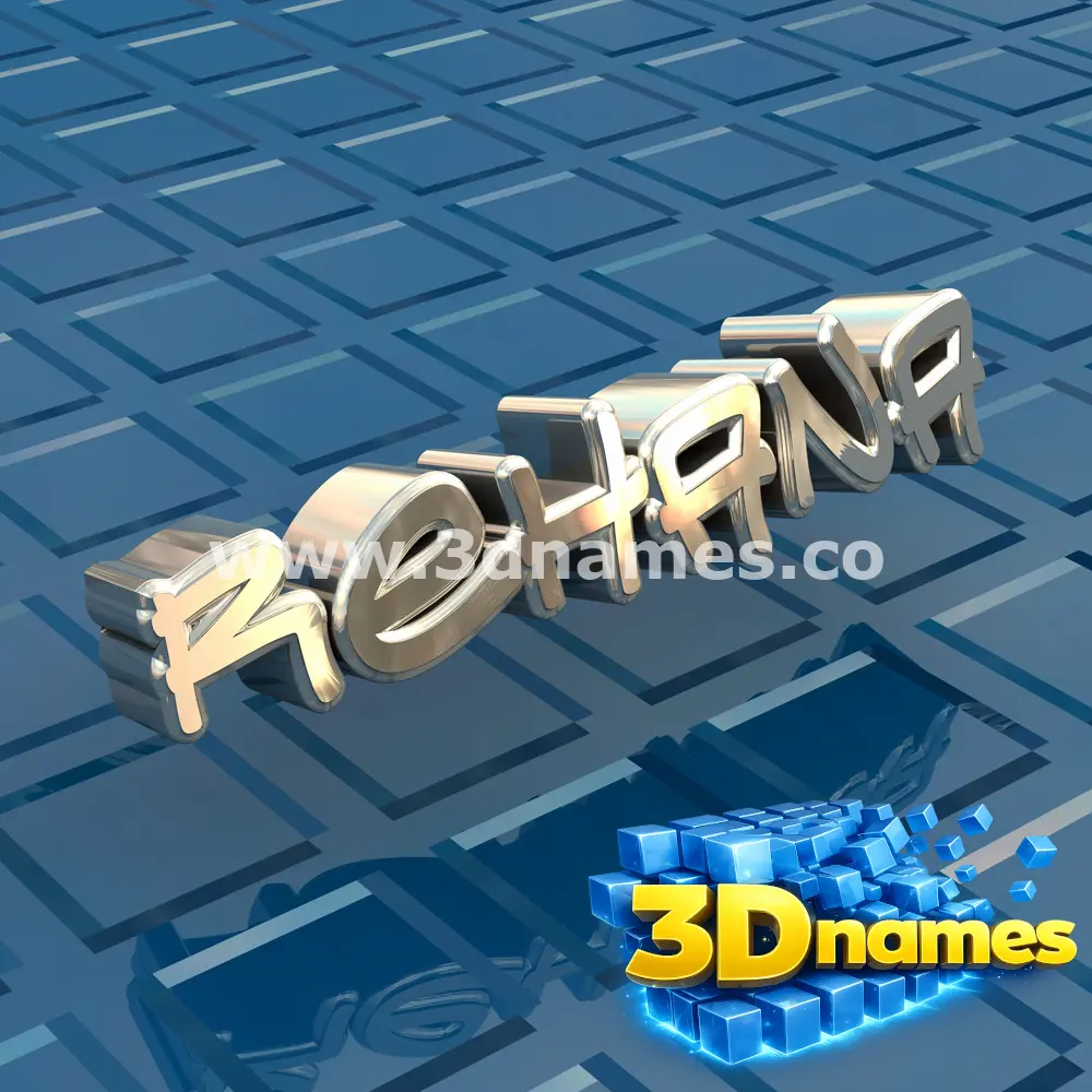 rehana in Blue Bling style - 3D name wallpaper