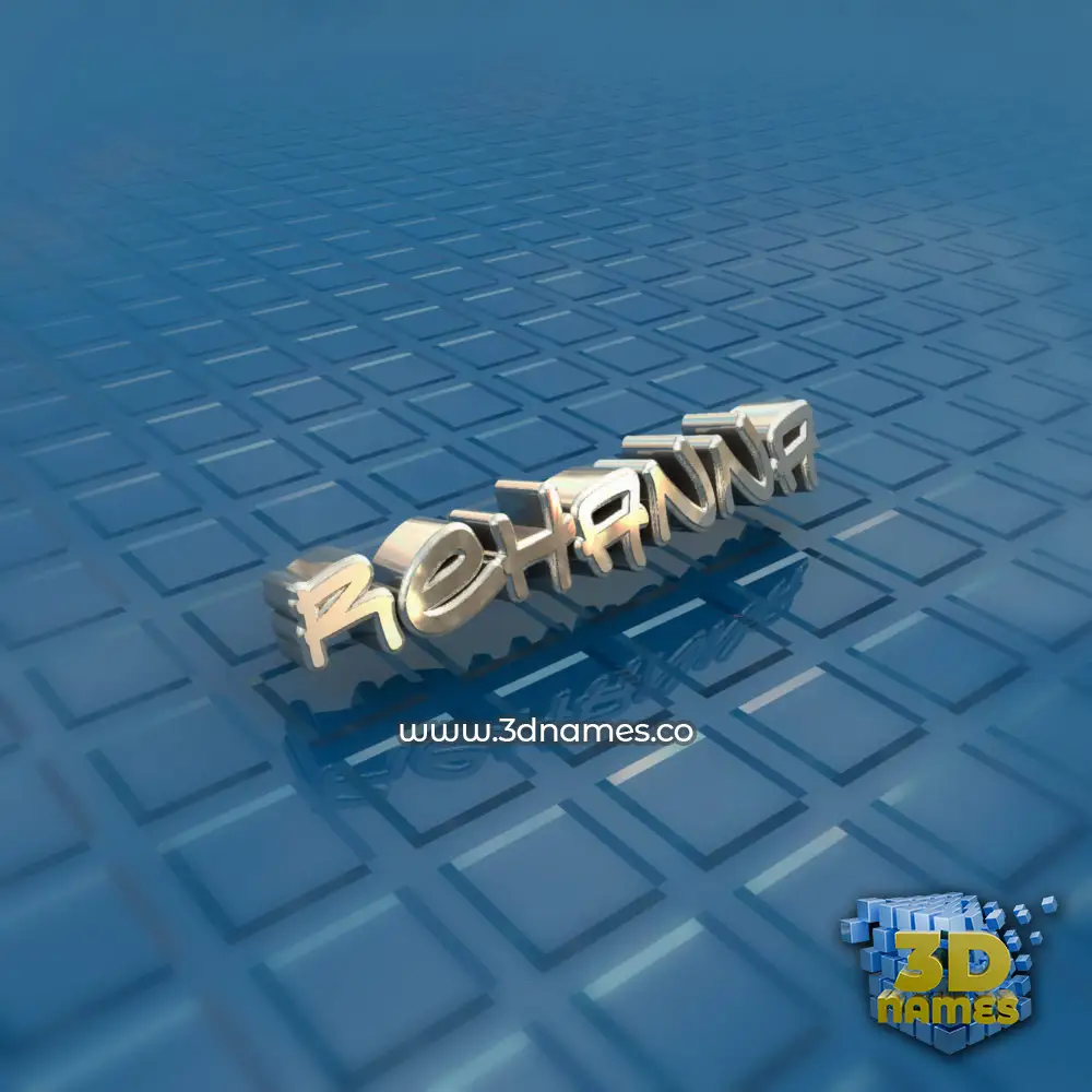 rehanna in Blue Bling style - 3D name wallpaper