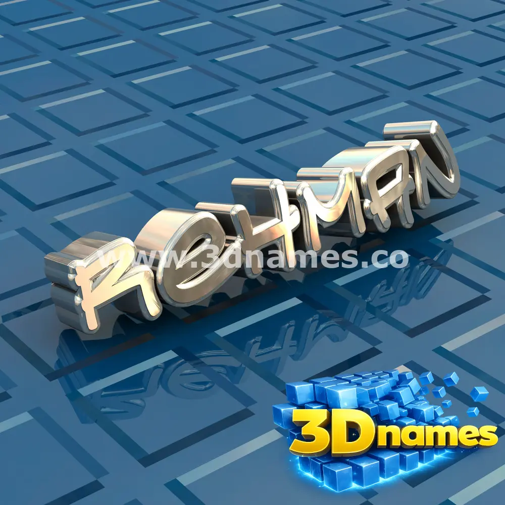 rehman in Blue Bling style - 3D name wallpaper