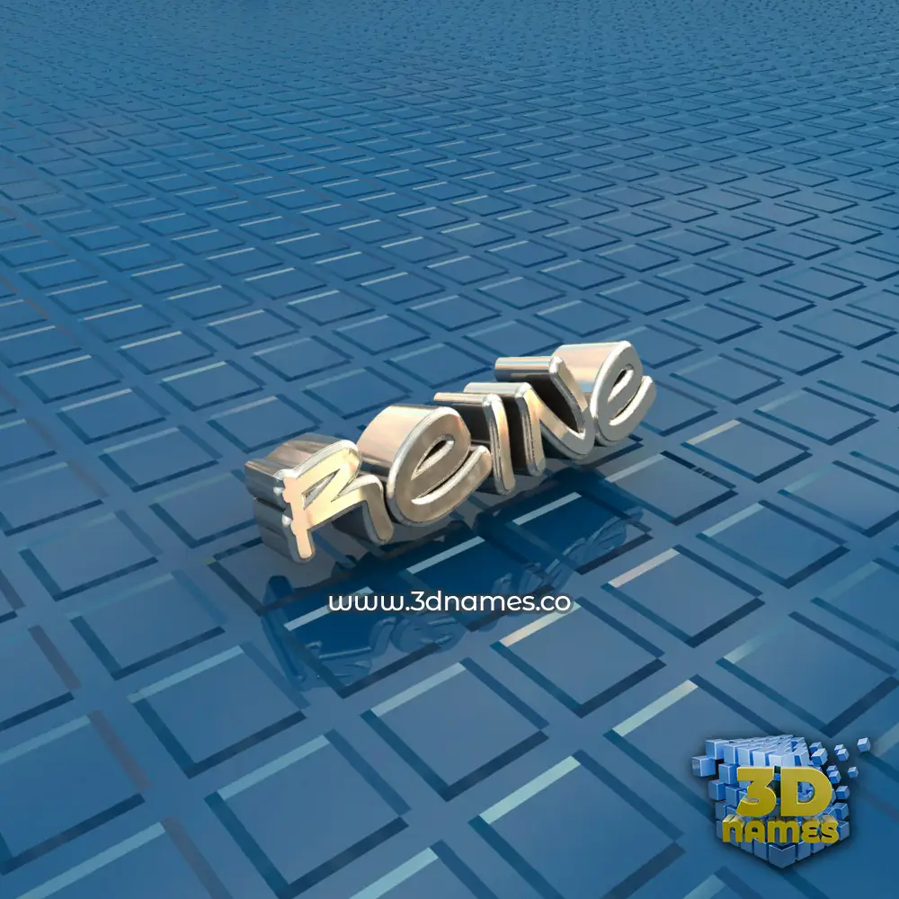 reine in Blue Bling style - 3D name wallpaper