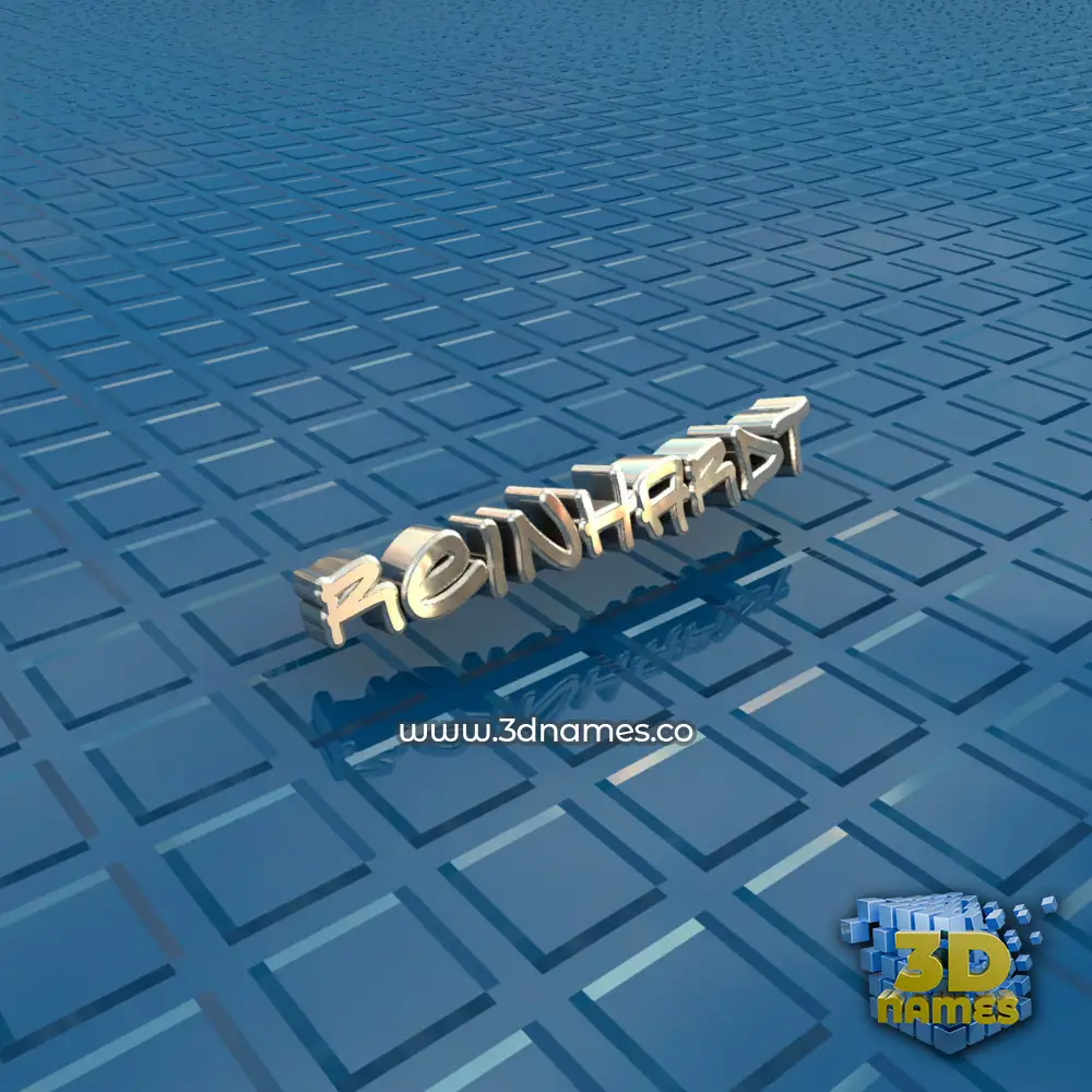 reinhardt in Blue Bling style - 3D name wallpaper