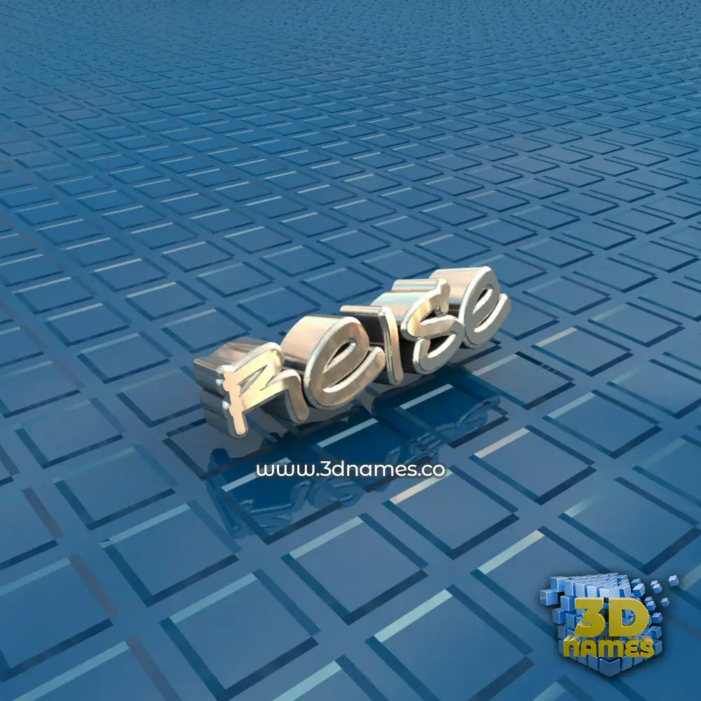 reise in Blue Bling style - 3D name wallpaper