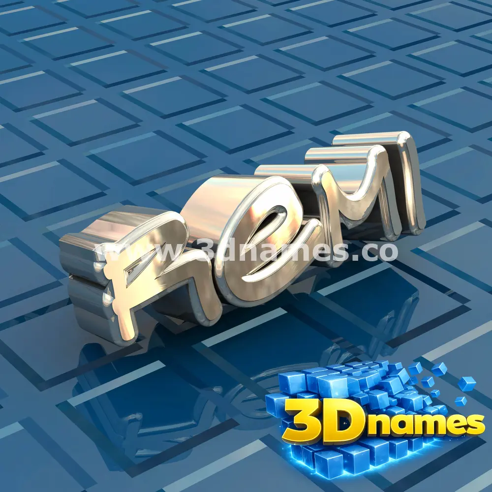 remi in Blue Bling style - 3D name wallpaper