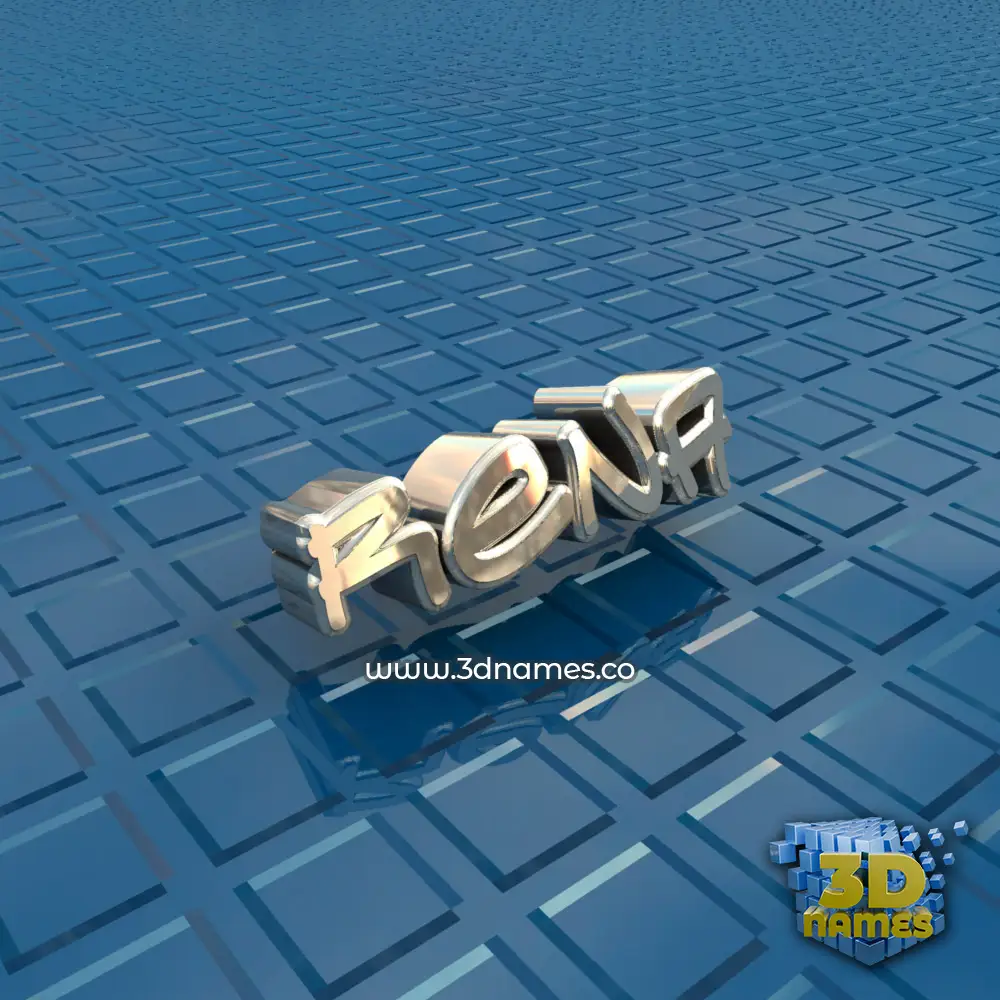rena in Blue Bling style - 3D name wallpaper