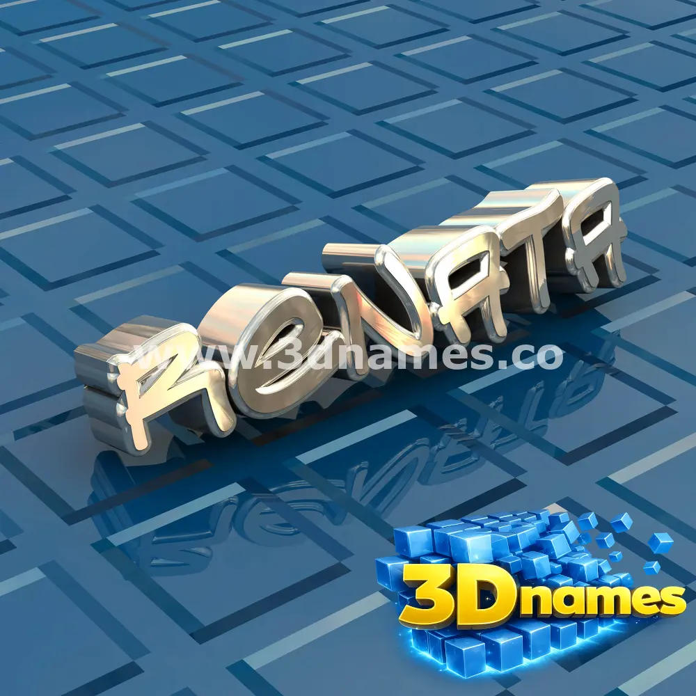 renata in Blue Bling style - 3D name wallpaper