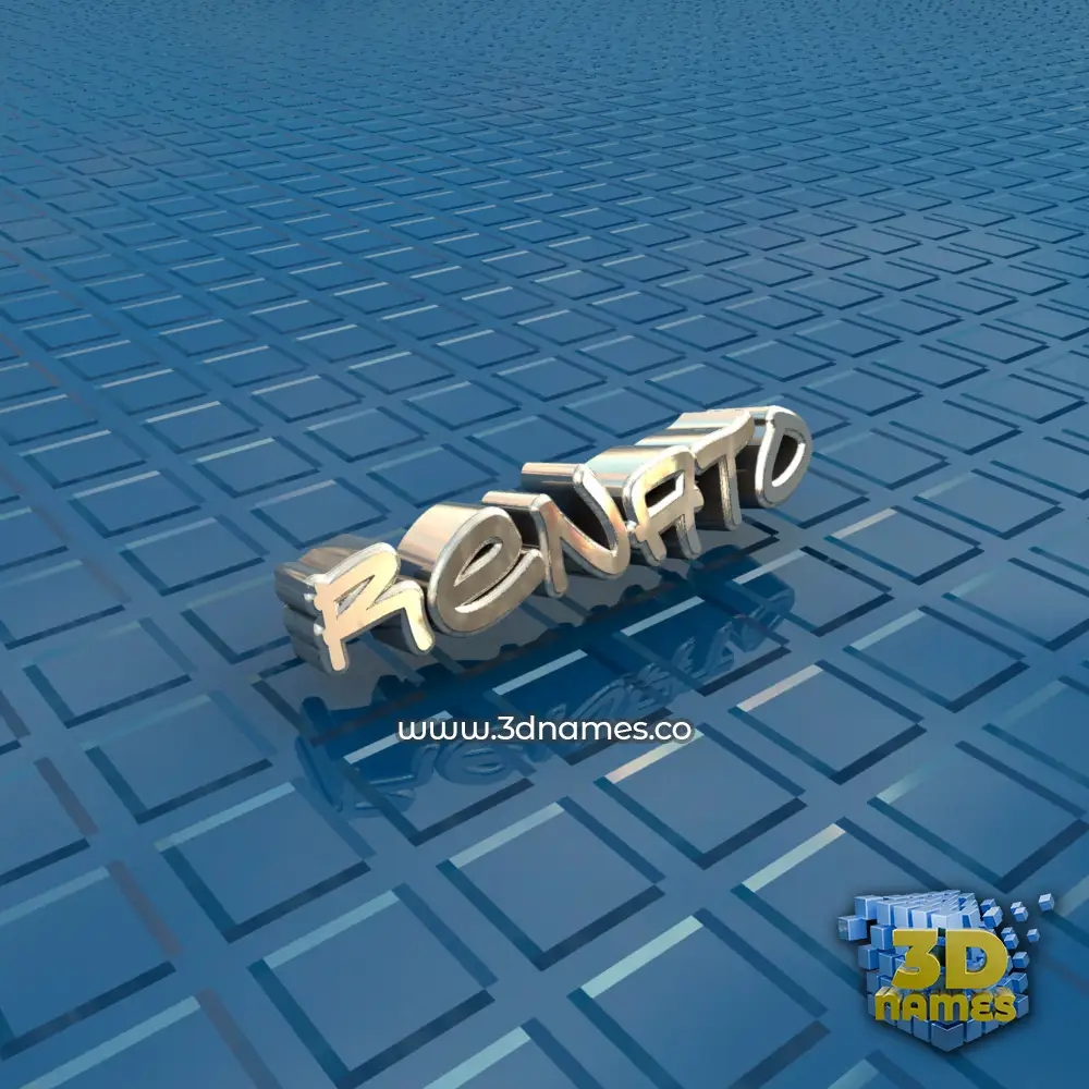 renato in Blue Bling style - 3D name wallpaper