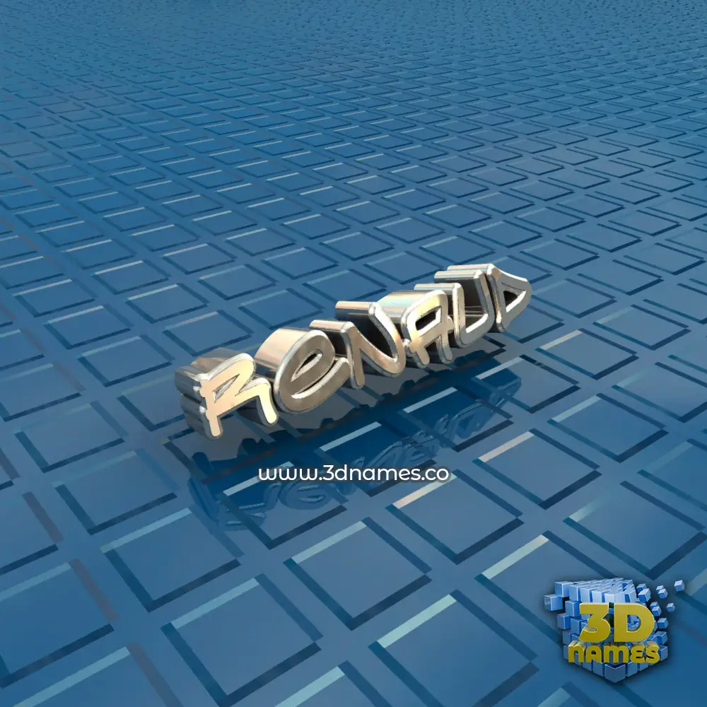 renaud in Blue Bling style - 3D name wallpaper