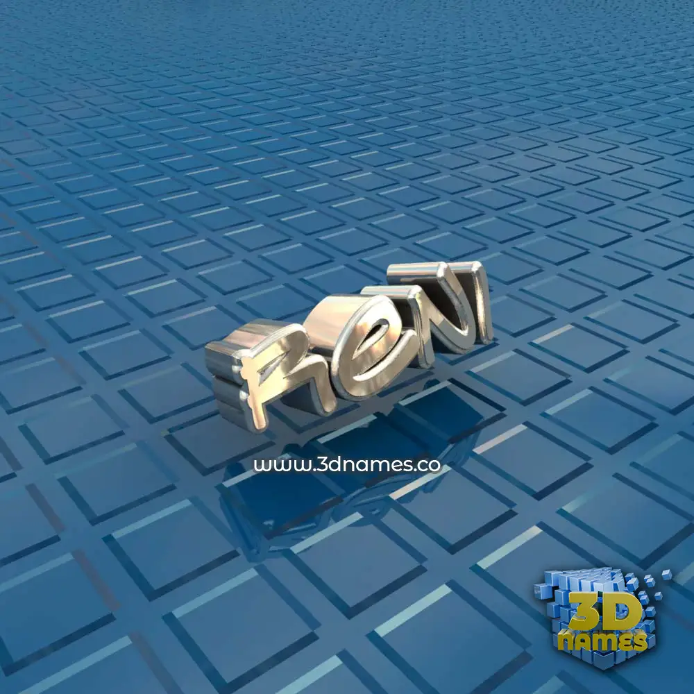 reni in Blue Bling style - 3D name wallpaper