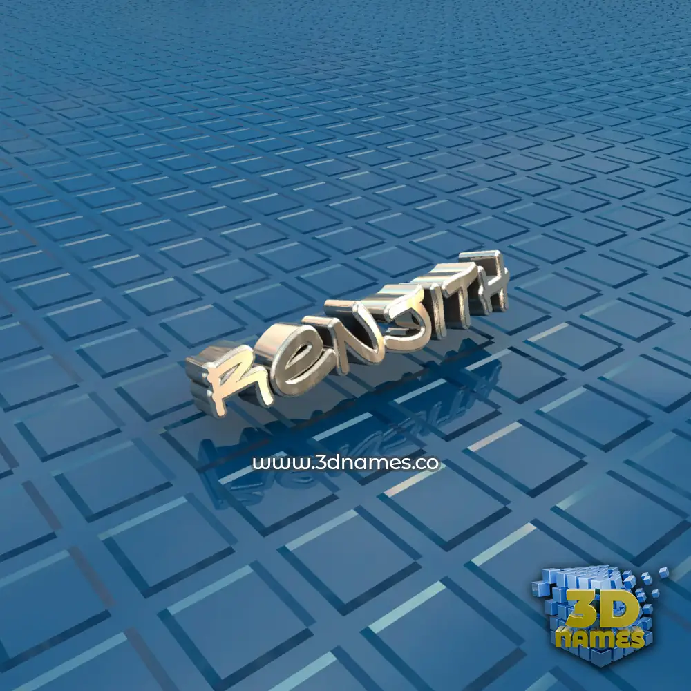 renjith in Blue Bling style - 3D name wallpaper