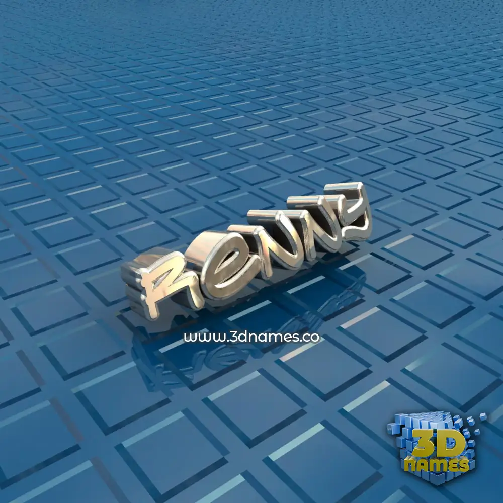 renny in Blue Bling style - 3D name wallpaper