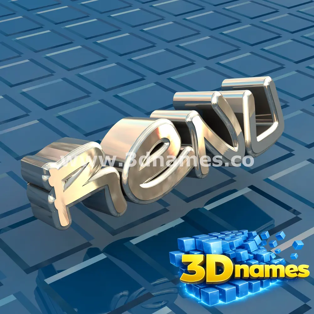 renu in Blue Bling style - 3D name wallpaper