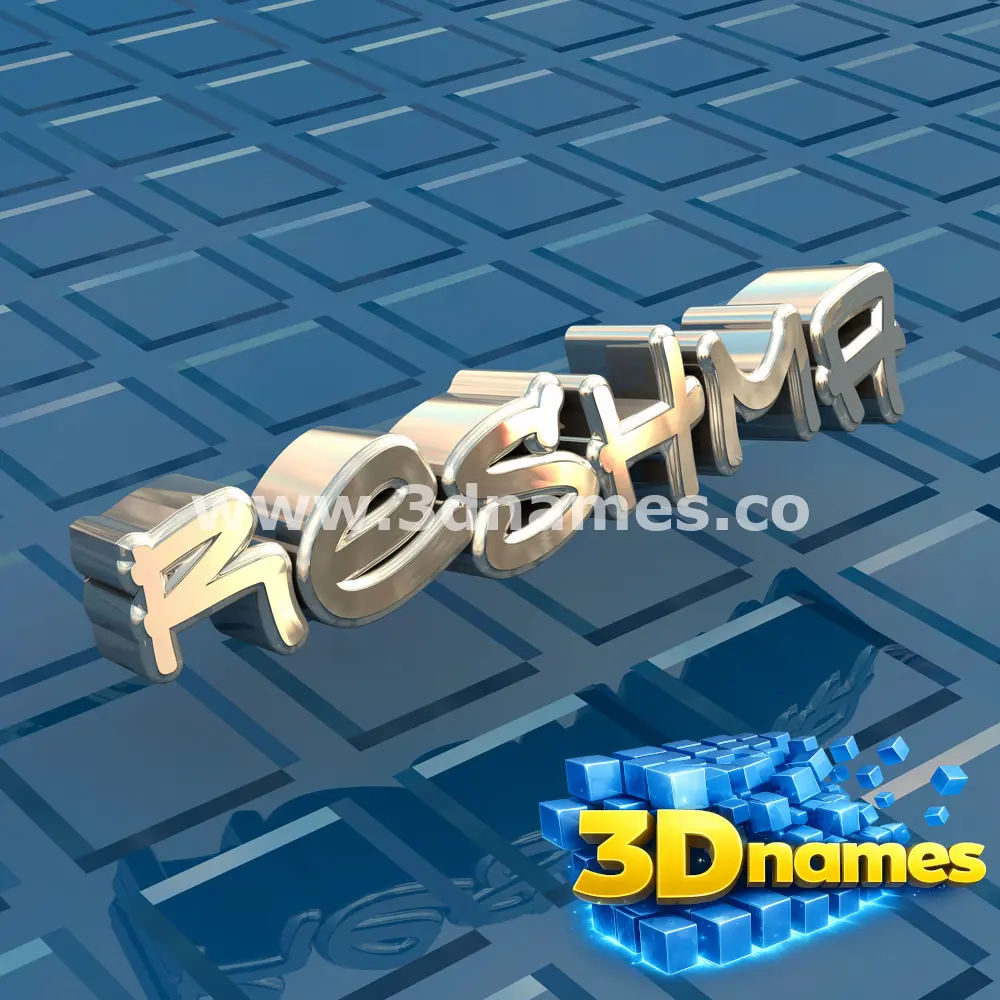 reshma in Blue Bling style - 3D name wallpaper