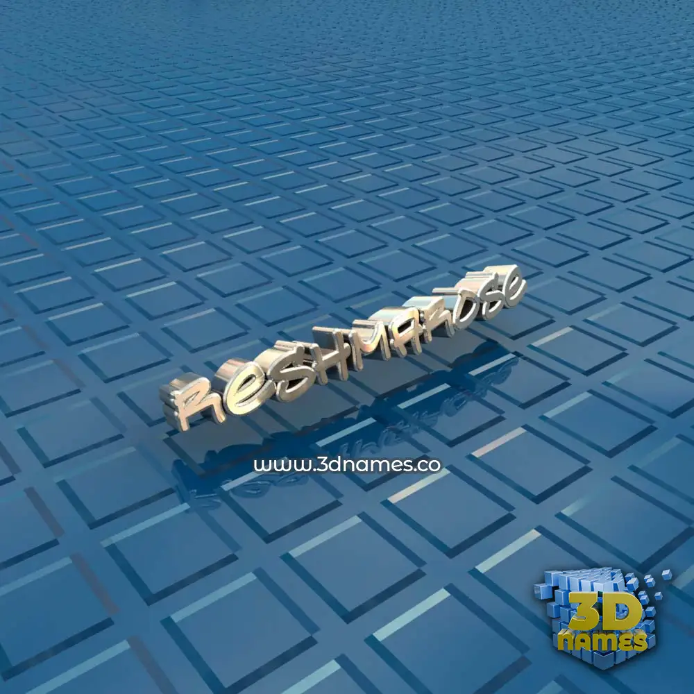 reshmarose in Blue Bling style - 3D name wallpaper