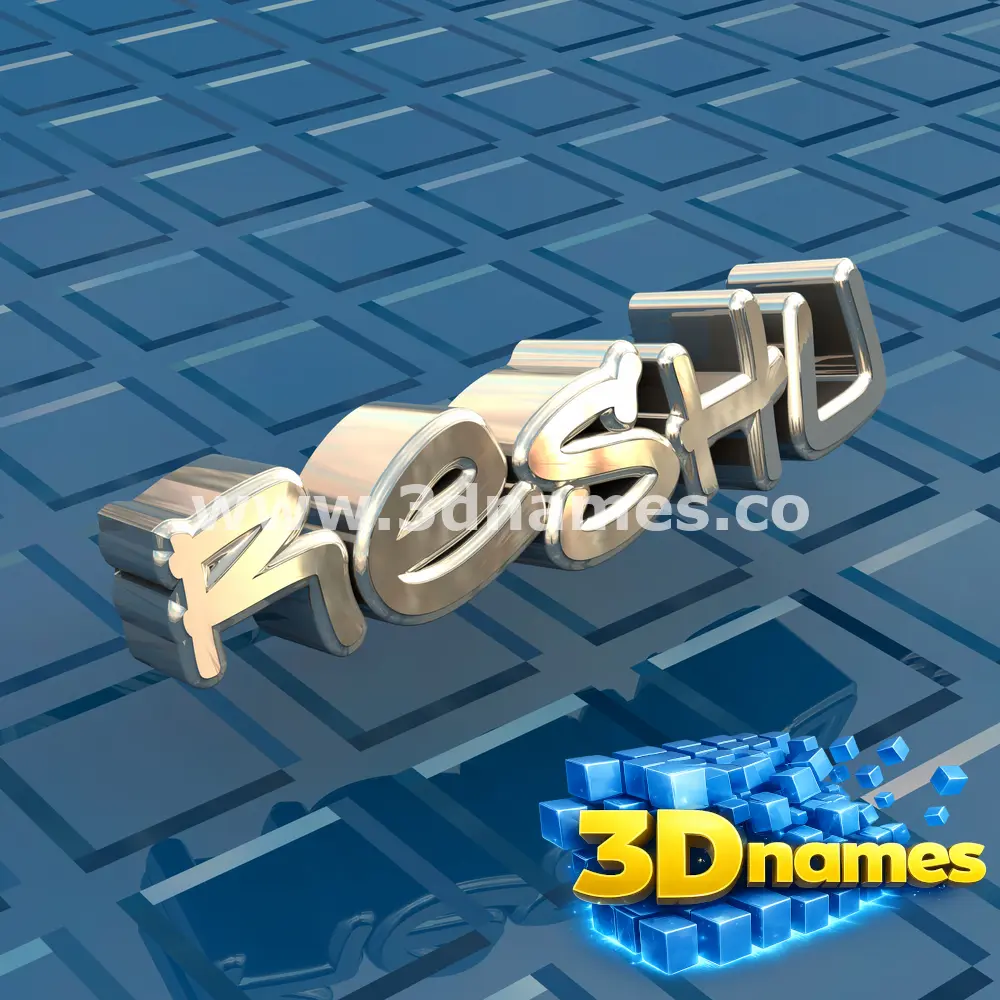 reshu in Blue Bling style - 3D name wallpaper